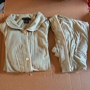 J Crew mint green pajama set